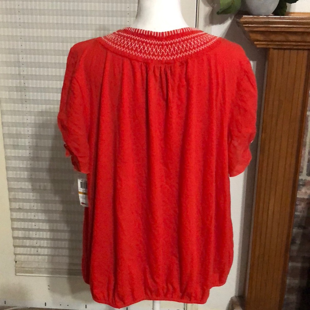 Style Co. Plus Size Smocked Embroidered - Picture 4 of 5